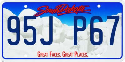 SD license plate 95JP67