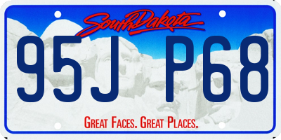 SD license plate 95JP68