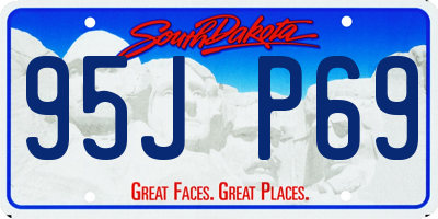 SD license plate 95JP69