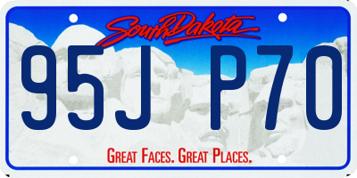 SD license plate 95JP70