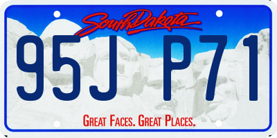 SD license plate 95JP71