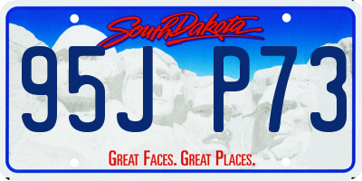 SD license plate 95JP73