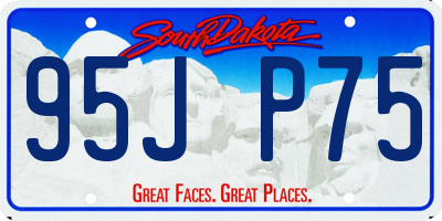 SD license plate 95JP75