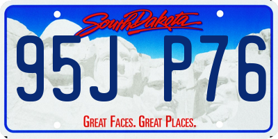 SD license plate 95JP76