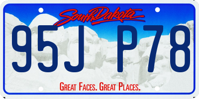 SD license plate 95JP78
