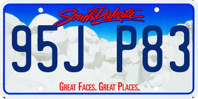 SD license plate 95JP83