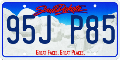 SD license plate 95JP85