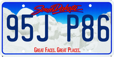 SD license plate 95JP86