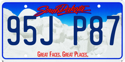SD license plate 95JP87