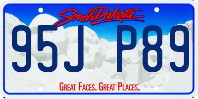 SD license plate 95JP89