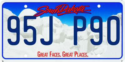 SD license plate 95JP90