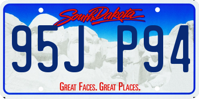 SD license plate 95JP94