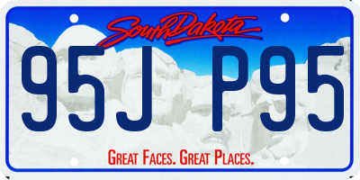 SD license plate 95JP95