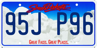 SD license plate 95JP96