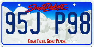 SD license plate 95JP98