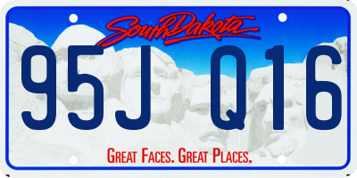 SD license plate 95JQ16