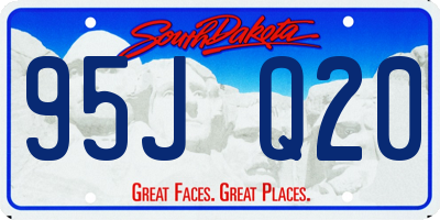 SD license plate 95JQ20