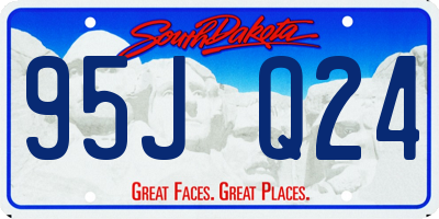 SD license plate 95JQ24