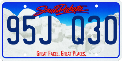 SD license plate 95JQ30