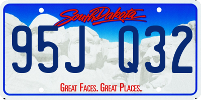 SD license plate 95JQ32