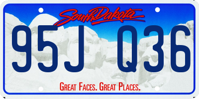 SD license plate 95JQ36