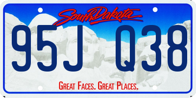 SD license plate 95JQ38