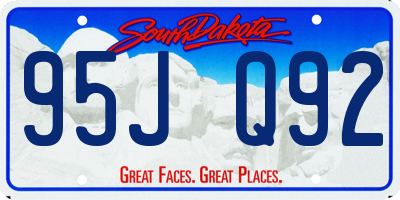 SD license plate 95JQ92