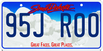 SD license plate 95JR00