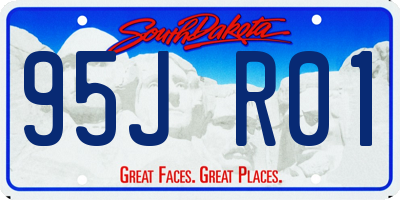 SD license plate 95JR01