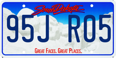 SD license plate 95JR05