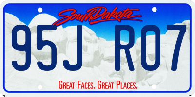 SD license plate 95JR07