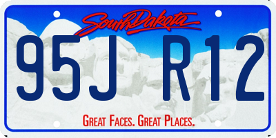 SD license plate 95JR12