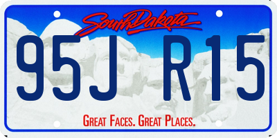 SD license plate 95JR15