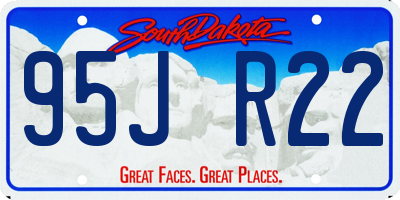 SD license plate 95JR22