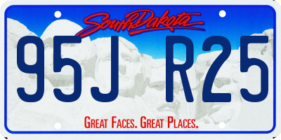SD license plate 95JR25