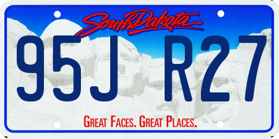 SD license plate 95JR27