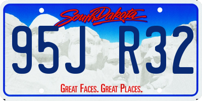 SD license plate 95JR32