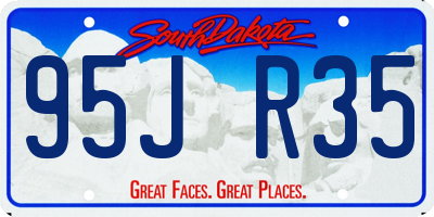 SD license plate 95JR35