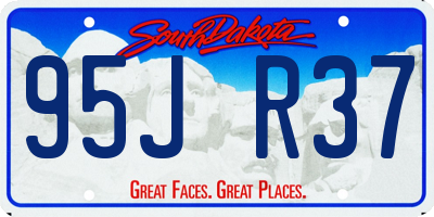 SD license plate 95JR37