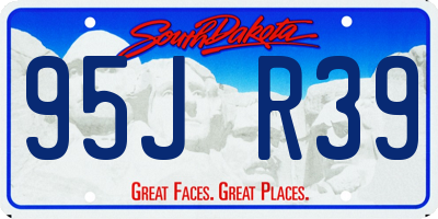 SD license plate 95JR39