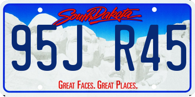 SD license plate 95JR45