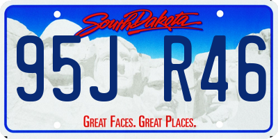 SD license plate 95JR46