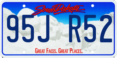 SD license plate 95JR52