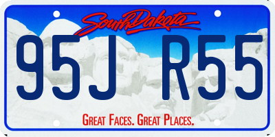 SD license plate 95JR55