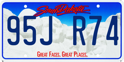 SD license plate 95JR74