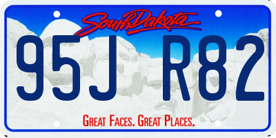 SD license plate 95JR82