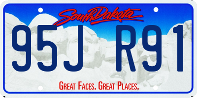 SD license plate 95JR91