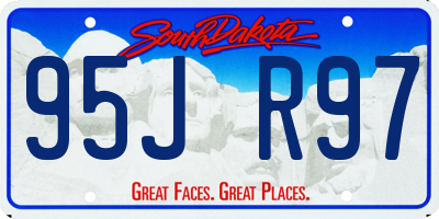SD license plate 95JR97