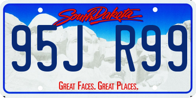 SD license plate 95JR99