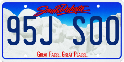 SD license plate 95JS00